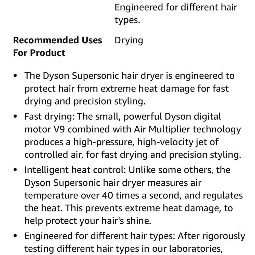 Dyson Supersonic Hair Dryer with Attachments & Counter Stand (new without box) - Picture 4 of 7
